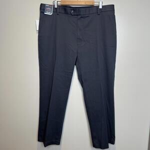 ROUNDTREE & YORKE TravelSmart Classic Fit Pants Flat Front Gray 40"x 29” NWT‎